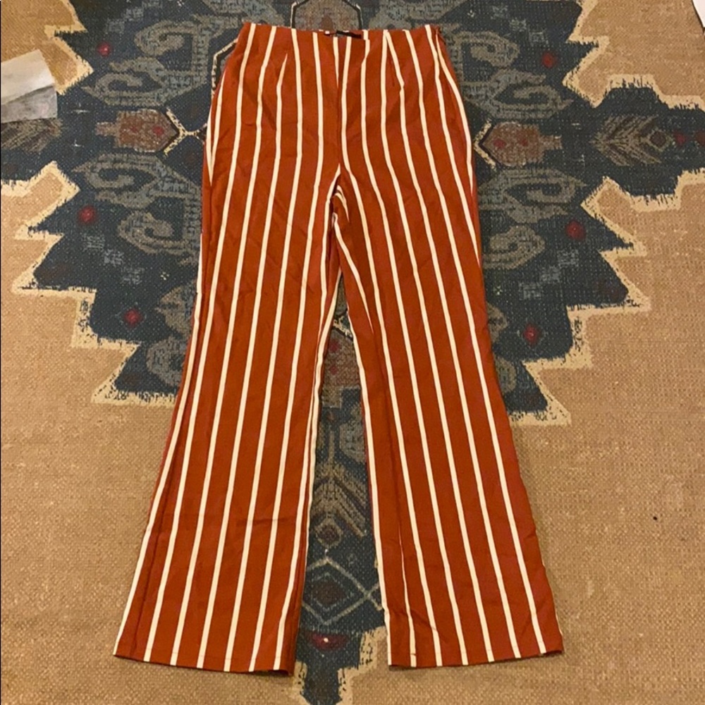 Forever 21 High- Waisted Ankle Striped Pants